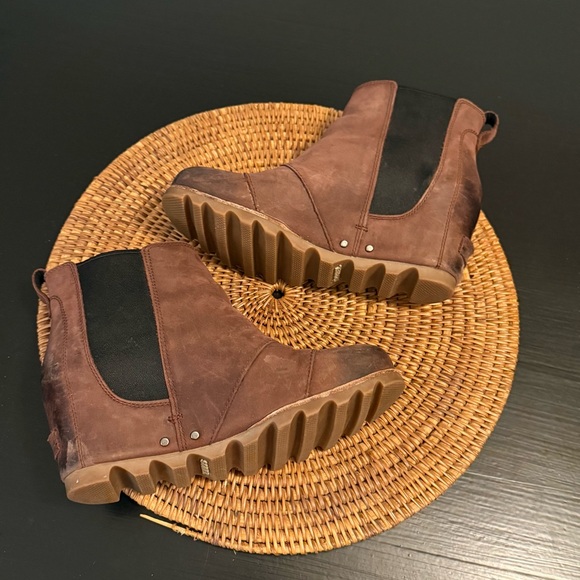 Sorel wedge Brown Ankle Boots size women’s 9 - Picture 9 of 10